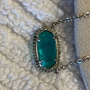 Kendra Scott Elisa Lux London Blue Silver Necklace